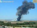 Primeros testigos accidente avión Barajas