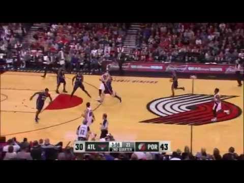 Marcus Camby big time rejection on Jeff Teague