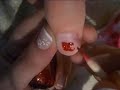 NAIL ART: Apple with a worm (BikA) Decoration / ARTE U�AS