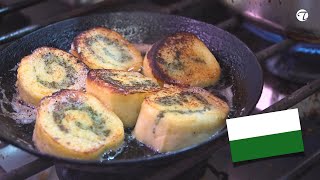 Sächsische Wickelklöße mit Petersielien-Brösel-Füllung