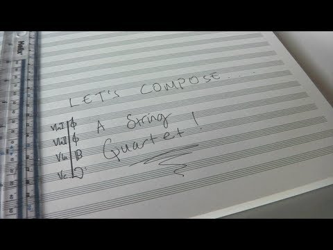 compose - Welcome to my new series. With this series I will be composing a new piece for string quartet and commentating my process as I go on. The aim is to create so...