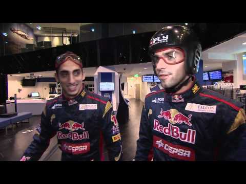 Buemi and Alguersuari at iFly - Indoor Skydiving - Scuderia Toro Rosso