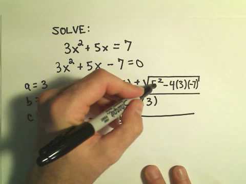 how to use the quadratic formula