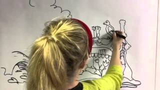 THE COUNTRY HOUSE COLOURING BOOK: Watch me draw a page from my National Trust Book.