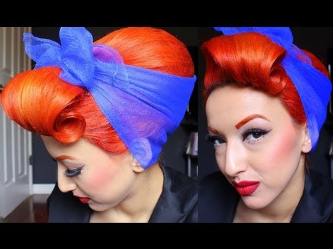 vintage hair - https://www.facebook.com/PinupDollAshleyMarieRosas Vintage Pinup Hair Tutorial Beehive Bouffant Here is another bouffant tutorial, but THIS TIME it is much s...