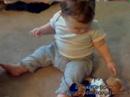 Ellie with new toys