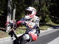 Discesa Passo Rolle con mtb senza ruota e forcella.