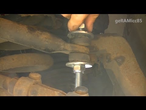ADJUSTABLE SWAY BAR END LINKS LIFTED DODGE RAM 1500 | HOW TO FIX STEERING PROBLEM 2WD TRUCK REPAIR