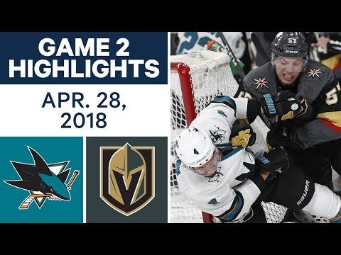 Video: NHL Highlights | Sharks vs. Golden Knights, Game 2 - Apr. 28, 2018