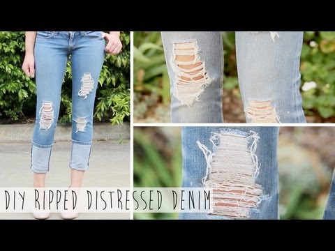 how to patch ripped jeans knee