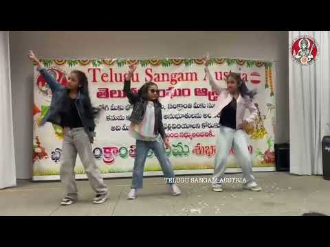Super Energetic Dance by Himaja, Keerthana & Samanvi | Sankranthi Celebration |Telugu Sangam Austria
