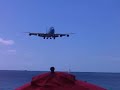Plane Landing Maho Bay Beach St-Marteen St-Maarten St-Martin