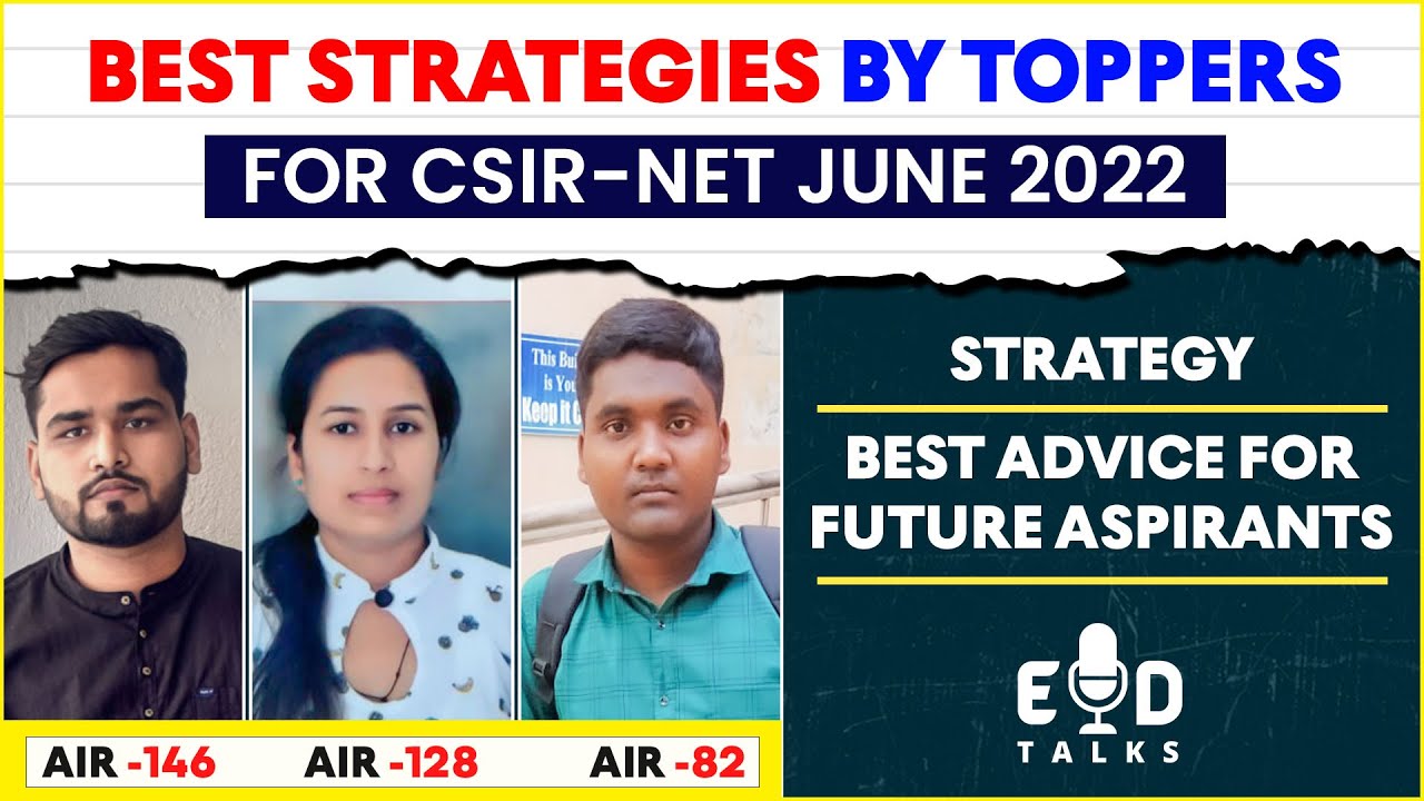 CSIR NET 2022 | Exam Strategy by toppers | Topper's Resources & Reference books | Ed Talk By Gp sir