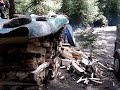 Unimog 406 Brennholz spalten