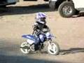 4 year old's 1st ride on his new PW 50 dirtbike