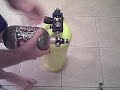 Filling a paintball tank using a Scuba Tank