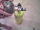 Filling a paintball tank using a Scuba Tank