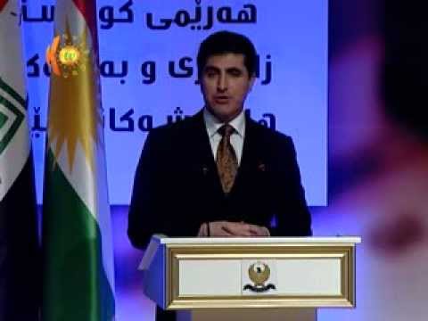 NECHIRVAN BARZANI LE KOBWNEWEYI LEGEL NWENERANI KURD LE BEXDA 27 1 2014
