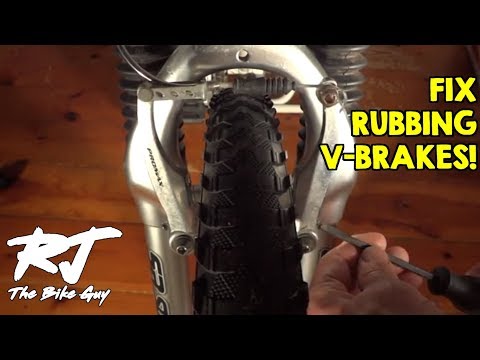 how to adjust rubbing v- brakes