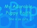 A very cute puppy and cute girl being funny