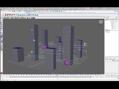 how to attach object to curve maya