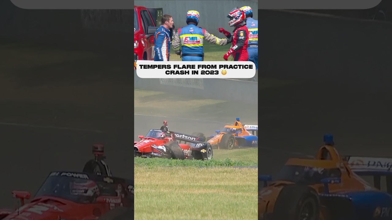 When the veteran rivalry stopped being so friendly 🫣 #indycar #racing #roadamerica