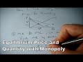 How to find equilibrium price and quantity for a monopoly