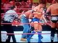 Raw 7/14/08 6-man tag team match John Cena vs. JBL Part 1/2