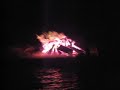Floating fire at Girl Scout camp