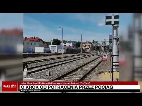 O krok od potrącenia przez pociąg na dworcu w... :: Autor filmu: Kamil Piątkowski @kolejwwolsztynieiokolicach (YouTube)Link do artykułu: https://elka.pl/content/view/130360/94/