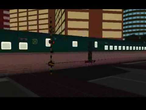 RailSim II 踏切待ちしてたら夜が明けた。