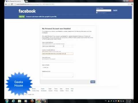 how to recover disabled fb account