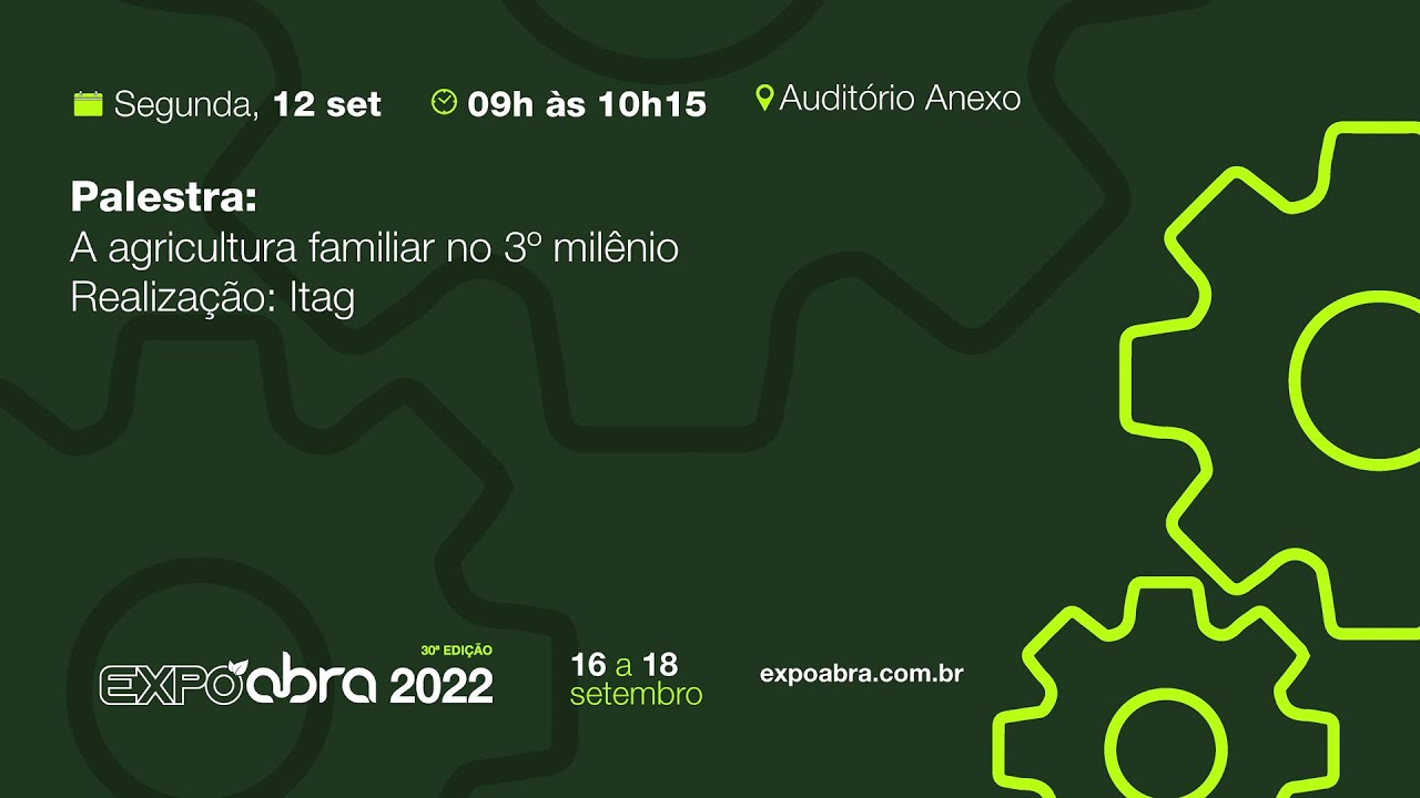 Palestra:  A agricultura familiar no 3º milênio