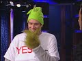 Jim Carrey walks on to the set during Jimmy Kimmel\