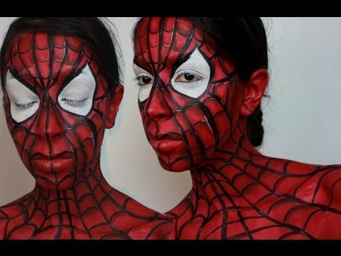 how to face paint spiderman