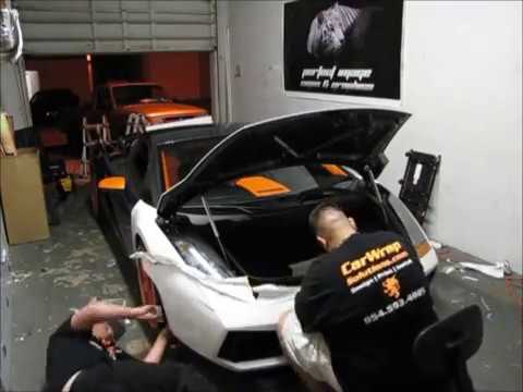 3M Certified Lamborghini Matte White Vinyl Vehicle Wrap Fort Lauderdale, Miami, Palm Beach, Florida
