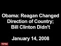  barack obama bill clinton ronald reagan change direction of country