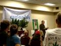 1 of 8, Patients and Families United Founder, Tom Daubert introducing Ethan Nadelman in Bozeman, MT