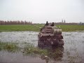 1/6 RC King Tiger Tank almost sank into the frozen pond 1/6 RC King Tiger Tank almost sank into the frozen pond