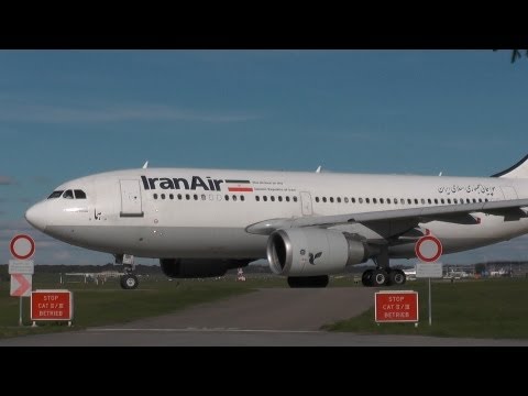 Airbus A310 Iran Air EP-IBK takeoff runway 05 at Hamburg Airport