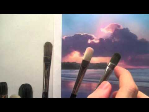 filbert brush - http://www.willkempartschool.com How to choose the right brush for your acrylic painting. Learn how to choose the right paintbrush for beginning acrylic pain...