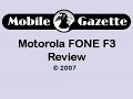 motorola fone f3 review