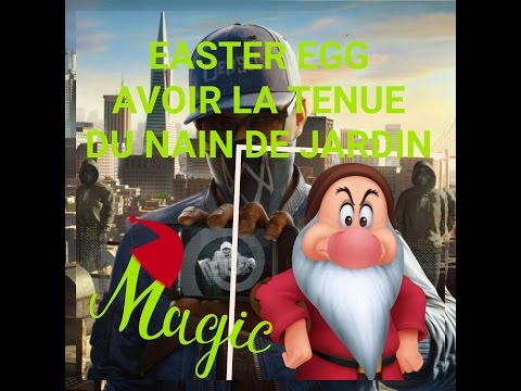 WATCHDOGS 2/ EASTER EGG/SECRET/ COSTUME NAIN DE JARDIN [MASTER'S GARDEN]