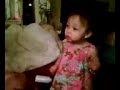 Cute baby asking for rootbeer