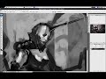 black and white