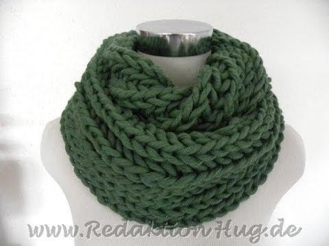 Stricken - Schal oder Loop im Patentmuster - hatnut Cool