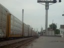 CSX NB Autorack with Gevo in the Lead. Guy Talks Thru My Vid