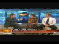 aaron eckhart and maggie gyllenhaal interviewed by matt lauer on the today show.