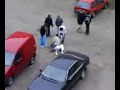 Street fight in East Europe ,Riga, Svamp Village ghetto