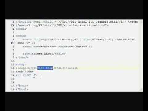 TPGS HTML Tutorial 1 -- Creating the page layout